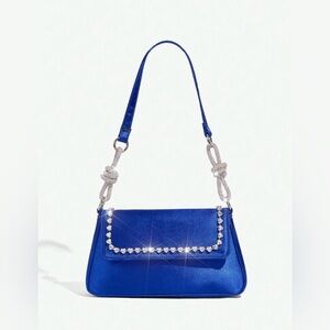 Fashionable Shoulder Bag With Rhinestone Decoration